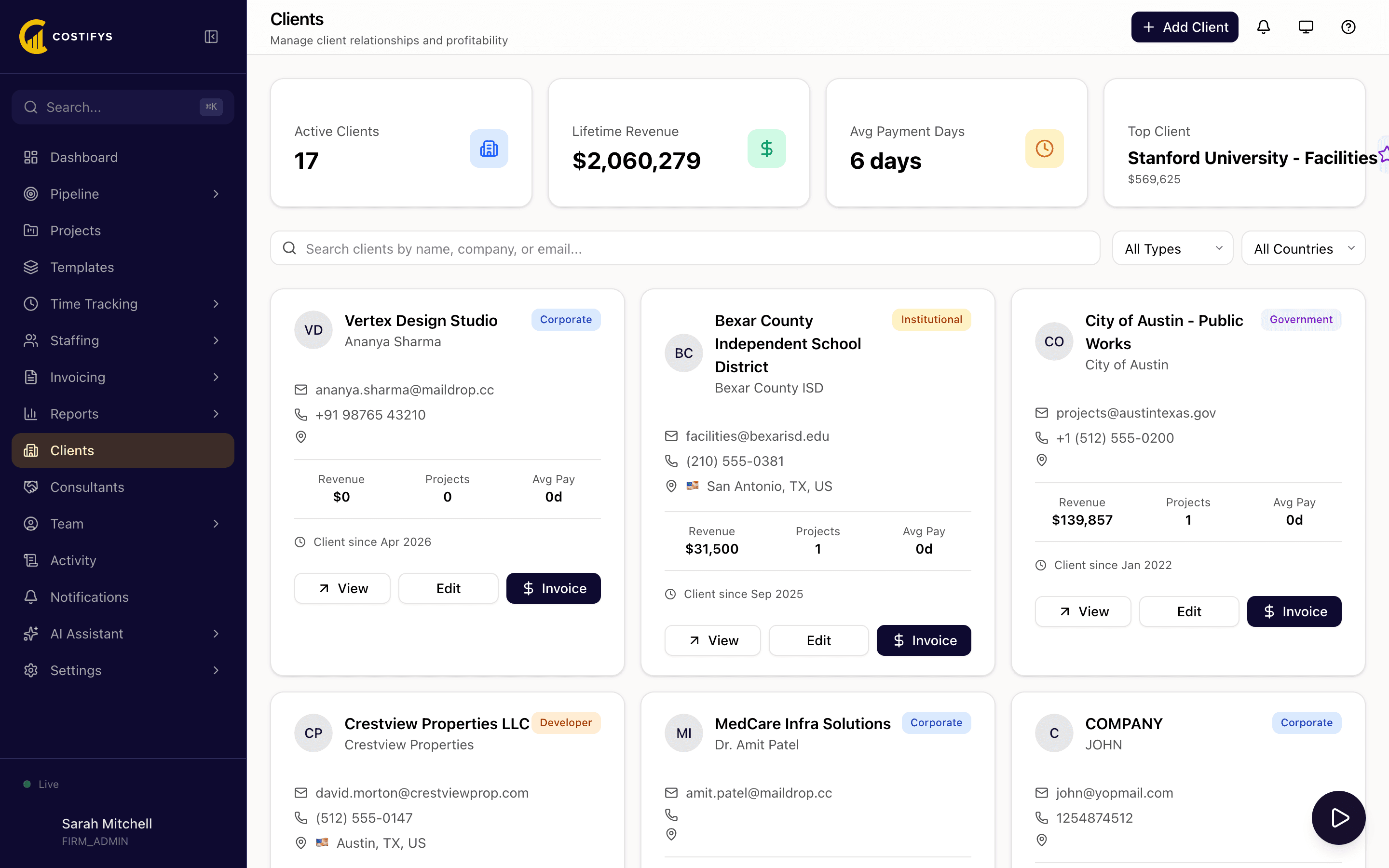 Integrations - Costifys app screenshot